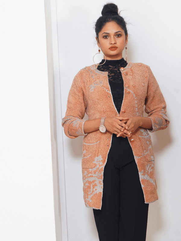 Women Cardigan - Orange