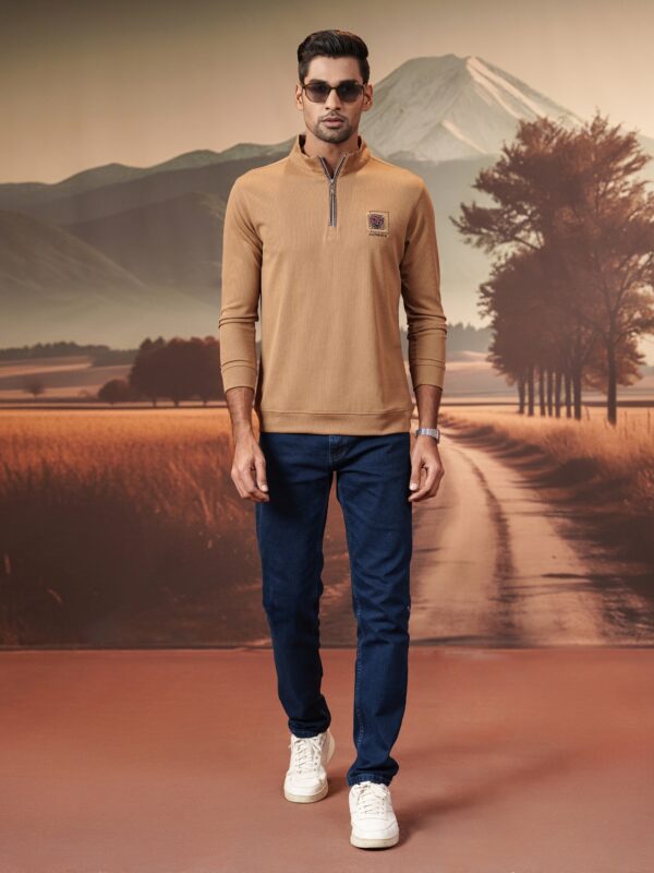 Sweat Shirt Highneck - Light Brown