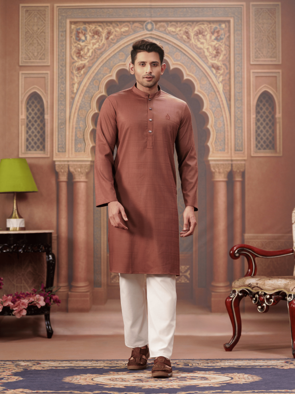 Slim Fit Panjabi B-COFFEE